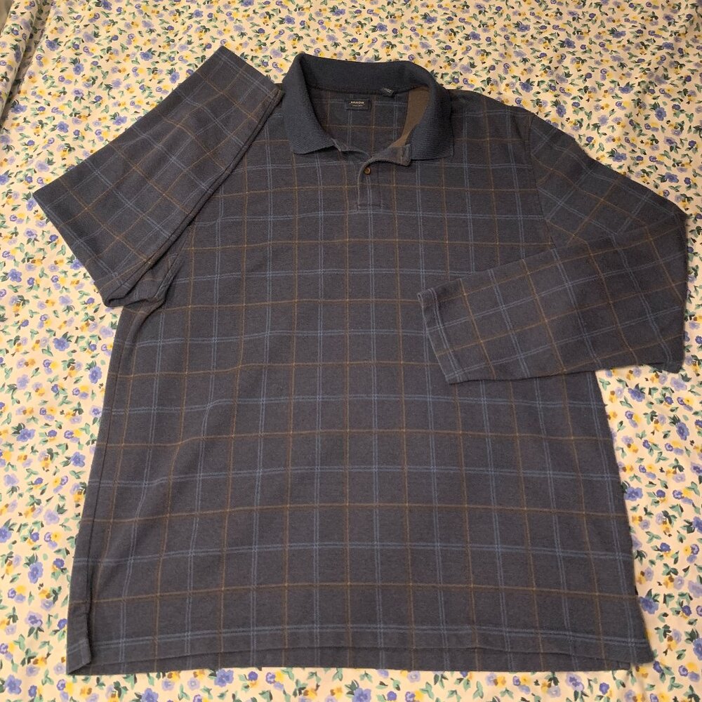 Vintage XXL Oversized Arrow Y2K Long Sleeve Polo